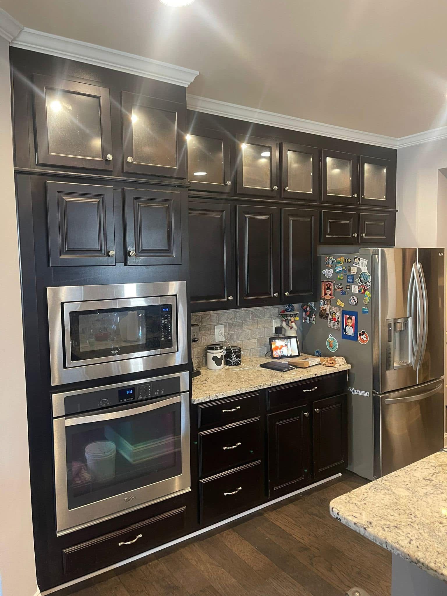 Blue kitchen cabinets